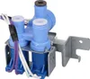 A close-up studio shot of a refrigerator water inlet valve with wiring. Produktbild-Vorschau