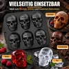 Totenkopf Backform, Silikonform mit 6 Schädel-Mulden, -20 Produktbild-Vorschau 5