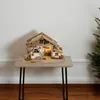 Große Echtholz Weihnachtskrippe mit Beleuchtung in 39 x 23 Produktbild-Vorschau 5