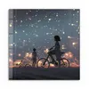 DEQORI Glasbild Echtglas 50x50 cm 'Magische Radtour' Produktbild-Vorschau 2