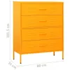Cassettiera giallo senape 80x35x101,5 cm acciaio Anteprima dell’immagine prodotto 10