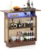 Bar domowy COSTWAY LED, szafka na wino z oświetleniem RGB, Podgląd zdjęcia produktu 1