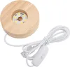 LED svetelná základňa USB rozhranie dubové drevo materiál Náhľad obrázku produktu 4