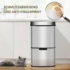 RIBELLI Sensor Poubelle 72 L, 4 compartiments, argent -  Voir les images du produit 5