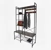 Relaxdays Garderobe, 4 Schuhablagen, 9 Doppelhaken, 5 Produktbild-Vorschau 1