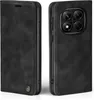 A black flip case for a smartphone, shown from two angles. Produktbild-Vorschau