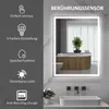 HOMCOM Zrcadlo do koupelny s osvětlením 90 x 70 cm, LED Náhled obrázku produktu 4