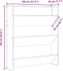 vidaXL Nástěnný botník Sonoma Dub 80x18x90 cm Dřevěný Náhled obrázku produktu 8