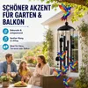 Windspiel Garten 36 Zoll Kolibri Design, Metall Aluminium Produktbild-Vorschau 4