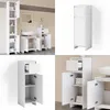 A collage of images showing a white bathroom cabinet from different angles and in different settings. Anteprima dell’immagine prodotto