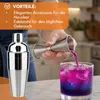 Set di shaker per cocktail KRUMAD, 6 pezzi, in acciaio Anteprima dell’immagine prodotto 4
