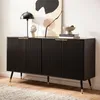 FineBuy Sideboard 150x81x39 cm Anrichte Schwarz mit Produktbild-Vorschau 1