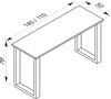 VCM Holzesstisch | H. 76 x B. 110 x T. 50 cm | hochwertiges Produktbild-Vorschau 3