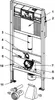 An exploded view diagram of a toilet installation frame and associated parts. Podgląd zdjęcia produktu