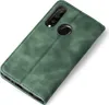 A green flip case for a smartphone is shown from a diagonal angle against a white background. Produktbild-Vorschau