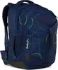 A blue backpack with a geometric pattern. Anteprima dell’immagine prodotto