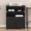 vidaXL Supporto per stampante in rovere nero 60 x 48 x 74 Anteprima dell’immagine prodotto 4