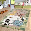 TT Home Kinderzimmer Teppich Dschungel Zoo Tiere Zebra Produktbild-Vorschau 1