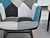 Fotel sibil patchwork-4 tkanina, podstawa czarny-buk Podgląd zdjęcia produktu 18