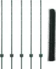 Five green metal fence posts and a roll of green wire mesh are arranged on a white background. Náhled obrázku produktu