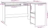 vidaXL Bureau d'angle en L blanc 120x140x75 cm Bois Voir les images du produit 7