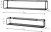 HAKU Wandregal 2er Set schwarz - Metall, B/H/T: Produktbild-Vorschau 2