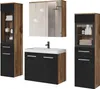 A set of bathroom furniture including two tall cabinets and a vanity with a sink and faucet, arranged on a white background. Náhľad obrázku produktu