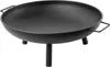 A black metal fire pit with three legs and two handles. Anteprima dell’immagine prodotto