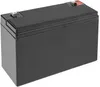 A black battery is shown from a slightly elevated side angle against a white background. Produktbild-Vorschau
