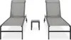 vidaXL Sonnenliegen 2 Stk. mit Tisch Textilene und Stahl Produktbild-Vorschau 1