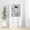 vidaXL Highboard z białego drewna Podgląd zdjęcia produktu 1