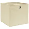 vidaXL Aufbewahrungsboxen 10 Stk. Creme 32x32x32 cm Stoff Produktbild-Vorschau 1
