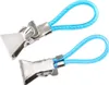 Two metal clips with blue loops attached, shown against a white background. Anteprima dell’immagine prodotto