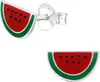 925 Sterling Silber Ohrringe Ohrstecker mit Wassermelone Produktbild-Vorschau 1