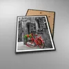 Gerahmtes Poster - Schwarzer Rahmen - Rot Fahrrad Allee - Produktbild-Vorschau 3