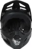 A black full-face helmet for cycling or similar sports, shown from the front. Produktbild-Vorschau