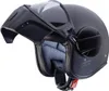 A black matte Caberg Ghost X Jethelm motorcycle helmet with the visor open. Voir les images du produit