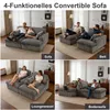 Sofa Cordsofa 2-Sitzer mit Bettfunktion, modernes Produktbild-Vorschau 7