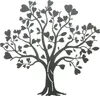 Wandbild Herzbaum Metall mattschwarz 50x48cm – Wandtattoo Produktbild-Vorschau 1