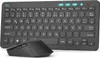 A black wireless keyboard and mouse set is shown on a white background. Produktbild-Vorschau