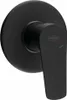 A black matte shower mixer tap with a single lever handle. Anteprima dell’immagine prodotto