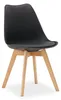 Küchenstuhl Schwarz Schalenstuhl Kunststoff Holzbeine Produktbild-Vorschau 16