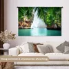 MuchoWow® Wandteppich Wandbehang Meer - Palme - Berg - Produktbild-Vorschau 2