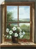 ARTland Wandbild, selbstklebend Blumen am Fenster Größe: Produktbild-Vorschau 1