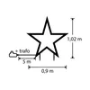 Luca Lighting LED záhradná zástrčka neónová hviezda 102 cm Náhľad obrázku produktu 23