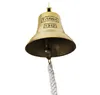 A brass bell with the words "TITANIC 1912" inscribed on it, hanging from a rope. Produktbild-Vorschau