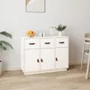 vidaXL Sideboard Weiß 100x40x75 cm Massivholz Kiefer - Produktbild-Vorschau 2