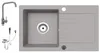 [Granitspüle 76x44 in verschiedenen Farben+ Armatur Steel] Produktbild-Vorschau 1