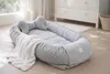 BABYNEST + DECKE + Kissen GRAU Samt Velour/ PUNKTE Grau Baumwolle Nestchen Produktbild-Vorschau