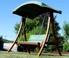 ALEOS. Hollywoodschaukel RIO GRÜN aus Holz Lärche mit Dach Produktbild-Vorschau 2